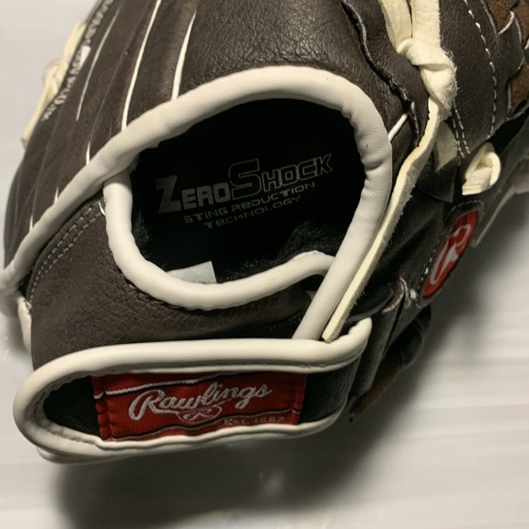 Rawlings Leather baseball Mitt Like NEW Basket weave highlight HFP120BRW 12 inch - Picture 10 of 11